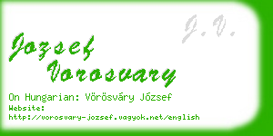 jozsef vorosvary business card