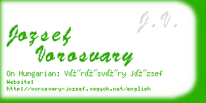 jozsef vorosvary business card